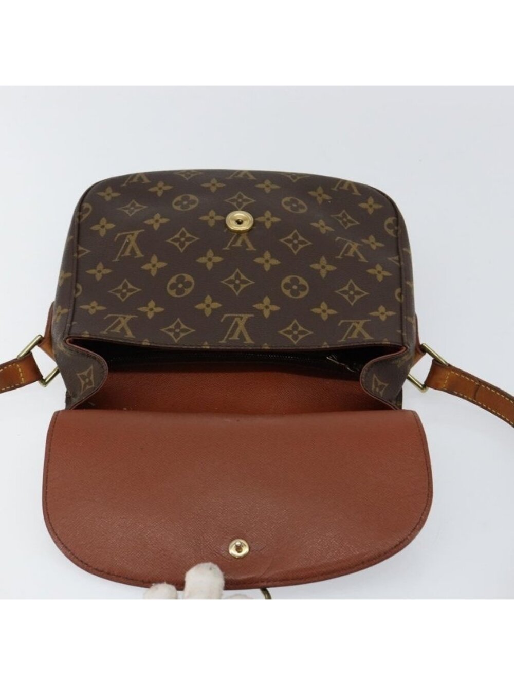 Authentic LOUIS VUITTON Monogram Saint Cloud GM Shoulder Bag M51242 LV - Picture 7 of 16